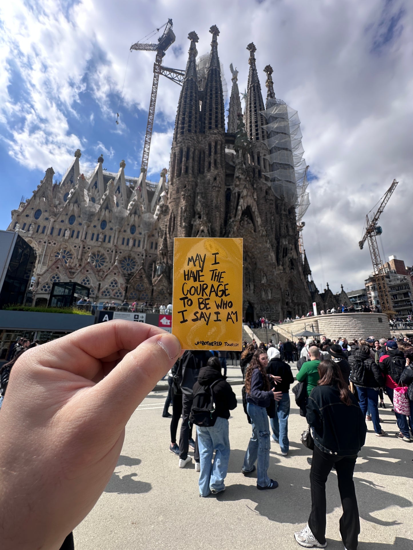 “May I have the courage to be who I say I am” sticker (10 pack)