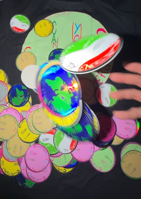 “Can you feel my energy” sticker